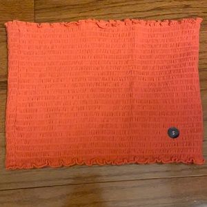 hollister peach/pink tube top